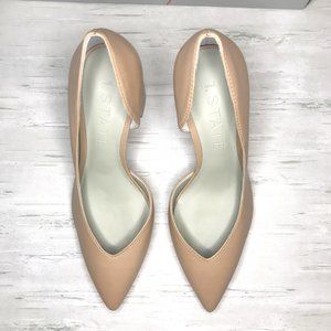 NEW 1.State Sisteen Half d'Orsay Block Heel Pump